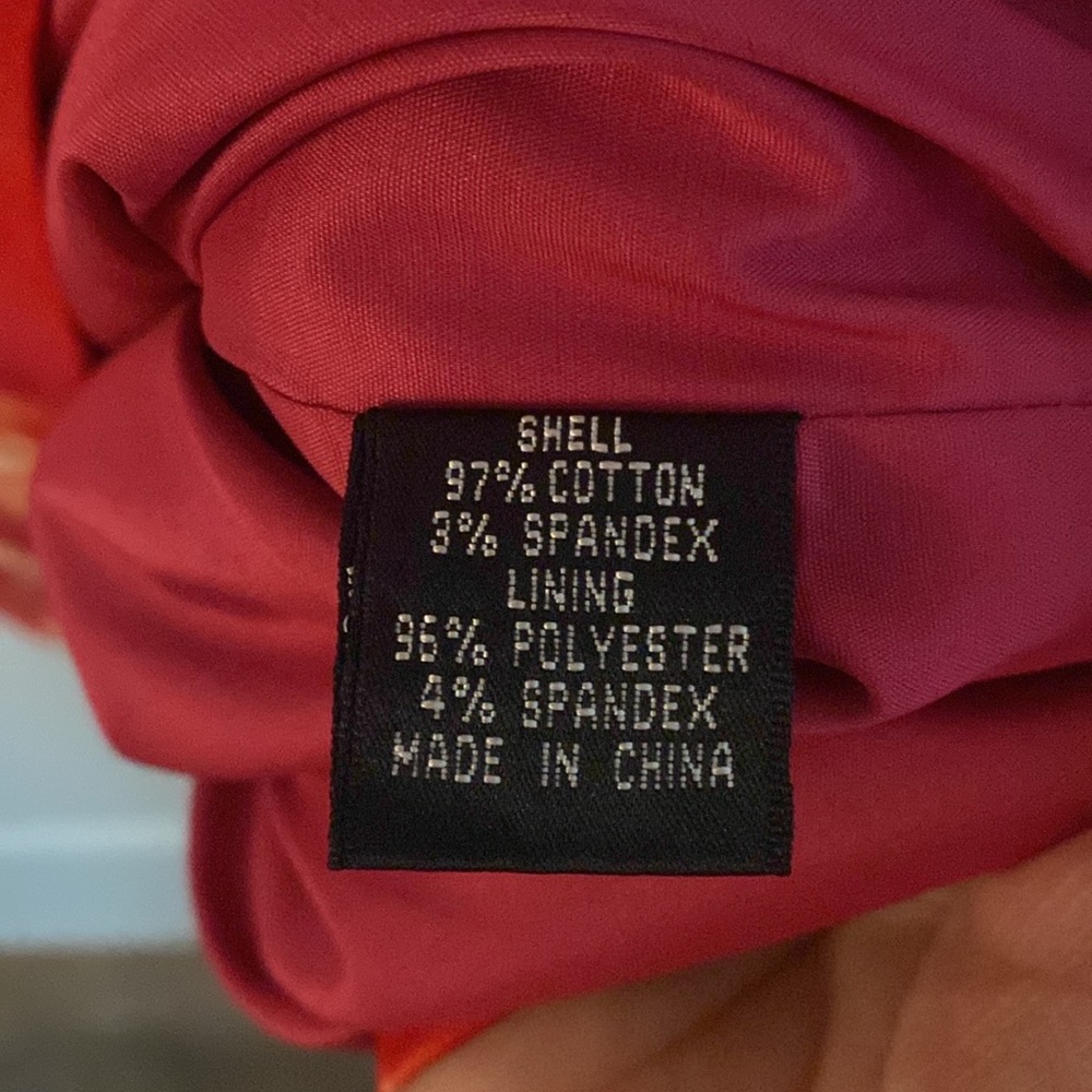 Adrianna Papell Red and Pink Women's Dress. Size 4. - Picture 4 of 4